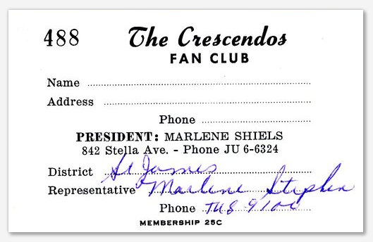 Fan Club
                              Membership Card - Back